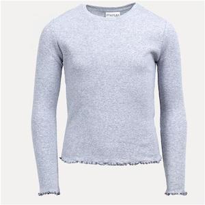 Eve Girl Rib L/s Tee - Greymarle