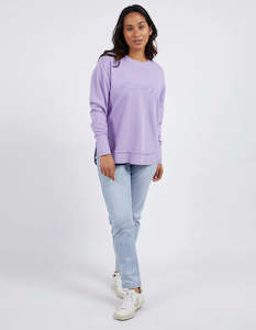 Womens Sweatshirts Crews: FOXWOOD SIMPLIFIED CREW - LAVENDER