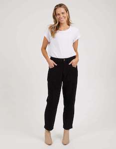 30 Off Clearout: FOXWOOD MONTANA CORD PANT - Black