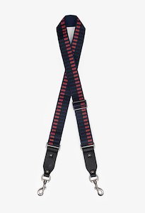 Bag Straps: ANTLER BAG STRAP - Red & Navy Lines