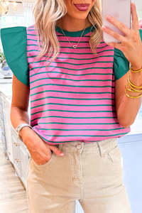 Womens Short Sleeve Tops: PRICKLE & POLLY - Sass Top