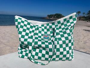 Totes: HAPPY TRIBE TOTES - Green/White