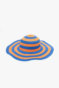 ANTLER FEDORA - Cobalt & OJ Stripe