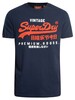 Superdry Duo Vintage Logo Tee - Richest Navy