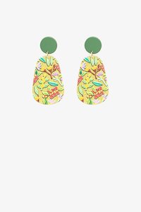 Accessories: ANTLER EARRINGS - KHAKI & FLORAL FUN