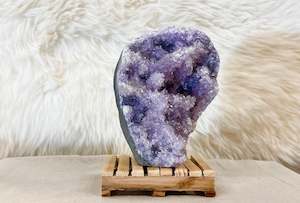 Amethyst Cluster with Spirit Quartz Inclusions