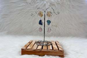 Raw Crystal Earrings #5