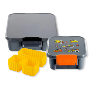 Essential Back To School Picks For 2024: Little Lunchbox Co. | Lunchtime Bundle - Grey Construction