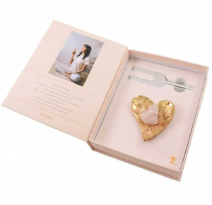 ARIANA OST - SOUND HEALING CRYSTAL KIT - TUNING FORK AND HEART CRYSTAL DISH