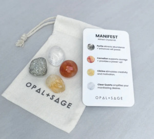 Womenswear: OPAL + SAGE - MANIFEST - ATTRACT CRYSTAL KIT