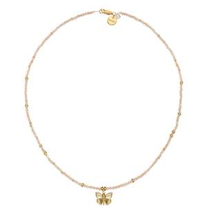 Womenswear: VANIA - MAGIC TRIP NECKLACE LONG - MYSTICAL MOONSTONE WITH BUTTERFLY CHARM