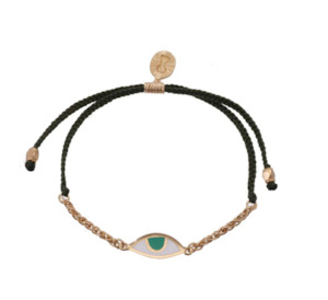 TIGER FRAME - CHAIN & CORD EYE PROTECTION BRACELET - OLIVE GOLD