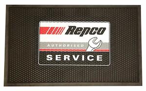 Commercial Entrance Mats: Rubber Scraper Logo Mat