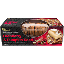 General store operation - mainly grocery: OB Finest Cranberry & Pumpkin Seed Crackers 150gm