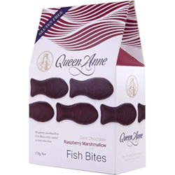 General store operation - mainly grocery: Queen Anne Dark Choc Raspberry Fish Bites 170gm