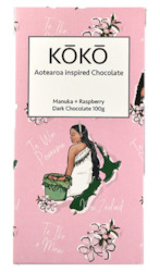 General store operation - mainly grocery: Koko Manuka Raspberry Dark Choc 100g