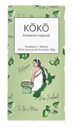 General store operation - mainly grocery: Koko Kawakawa Matcha White Choc 100g