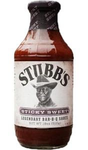 Stubbs Sticky Sweet BBQ Sauce 510g