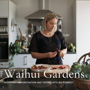 Cooking demonstration at Waihui Gardens