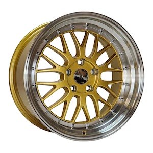 Alloy Wheels: MS04 - DARK GOLD/POLISHED LIP