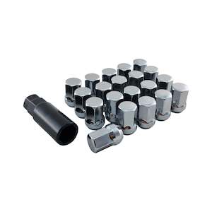 17 Hex Steel Wheel Nuts - Chrome