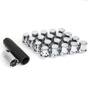 Wheel Nuts And Wheel Bolts: Wheel Nuts & Lock Nut Set - Chrome