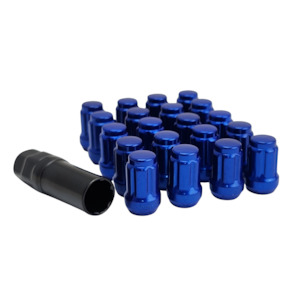 Spline Drive Steel Wheel Nuts - Blue