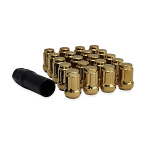 Spline Drive Steel Wheel Nuts - Gold