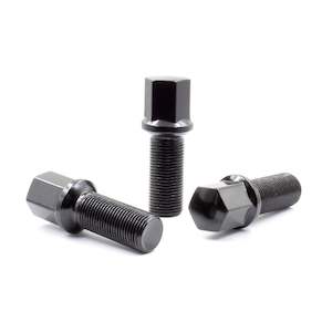 Wheel Bolts: Mercedes Extended Wheel Bolts - M14X1.5 Black (R13 Ball Seat)