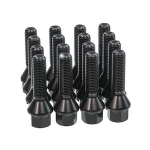 10PCS BMW Extended Wheel Bolts - M14X1.25 Black Late Model BMW Mini F20 F30 F40 G30 X6