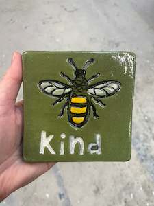 Bee kind ceramic tile