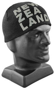 Sweet as New Zealand Block Print Beanie in Black