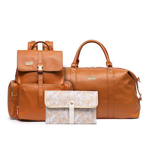 PU Leather Tan Bag Set Preorder INSTOCK