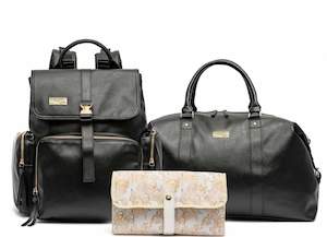 PU Leather Black Bag Set