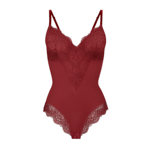 LACE BODYSUIT -RED