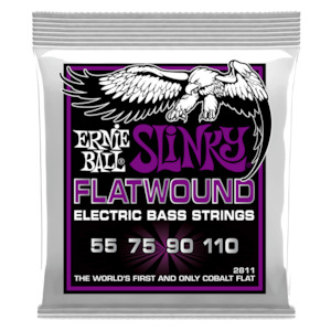 Ernie Ball - Slinky Flat Wound Bass Guitar Strings - 55/110