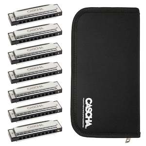 Harmonicas 2: Cascha - Blues Harmonica 7 Pack Set with Case