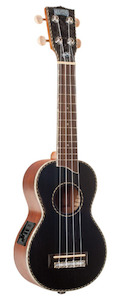 Mahalo - Pearl Series Acoustic Electric Soprano Ukulele - Black