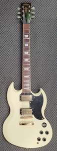 Vintage - VS6 Double Cutaway Electric Guitar - Vintage White (Second Hand)