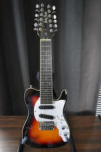 Electric Guitars 2: Harley Benton - BandolinE - Octave 12-String Electric Guitar w/ bag - Second Hand