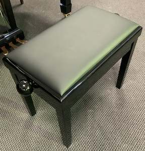 Piano Bench - Soft Leather Top Height Adjustable - Black