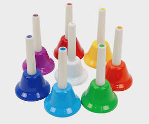 Percussion: Set Of 8 Coloured Handbells