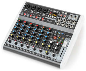 Mixers: Vonyx - 8 Channel Music Mixer with DSP