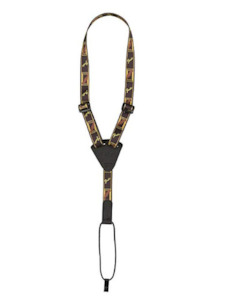 Fender -  Mono Ukulele Strap - Black/Yellow/Brown