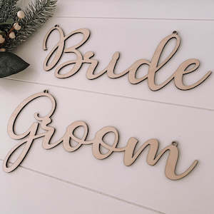 Laser engraving: Wedding Signage - Laser Cut