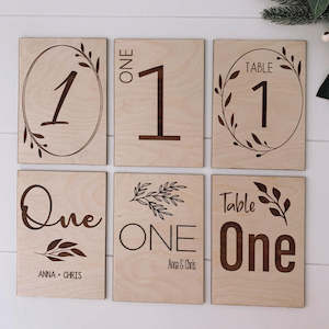 Table Numbers - Engraved