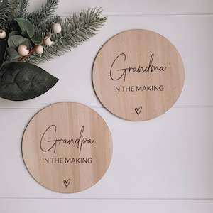 Laser engraving: Family Pregnancy Announcements