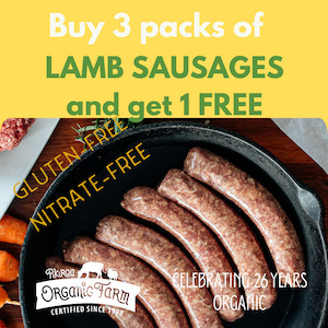 Buy 6 packs of 6xLamb Sausages and get 1 FREE!