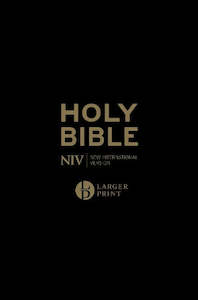 Books: NIV Larger Print Black Leather Bible