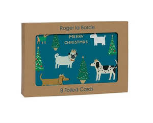 Books: Shaggy Dogs: Set of 8 Foiled Christmas Cards with Envelopes